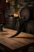 Viking Drinking Horn with Leather Wrap